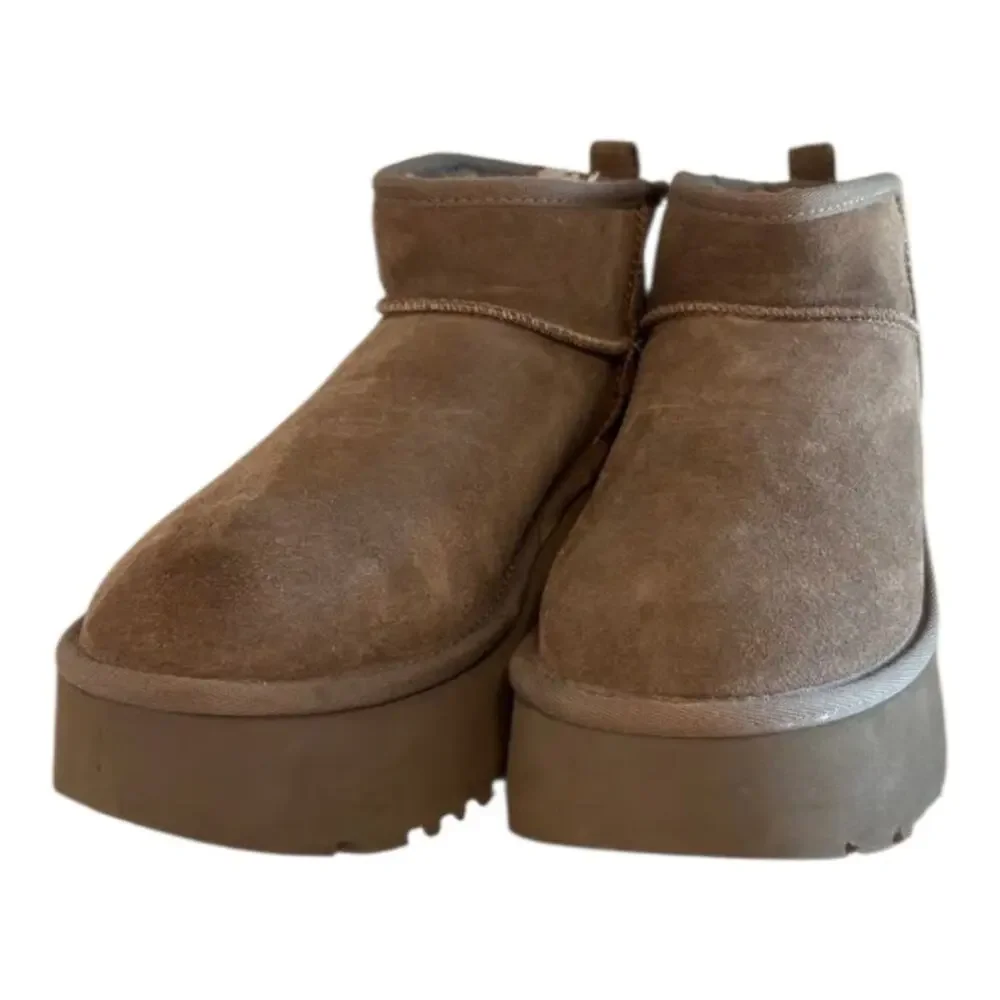 Ugg Classic Ultra Mini New Heights Platform Dark Brown Boots Women's Size 10 New